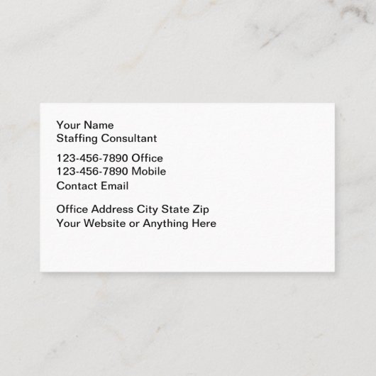 医療人員募集雇用 名刺 (裏面)