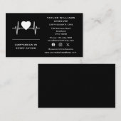 医療介護者ハートビートパルスハートEKG ECG 名刺 (正面/裏面)