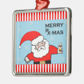 医療休暇のギフト メタルオーナメント (左)