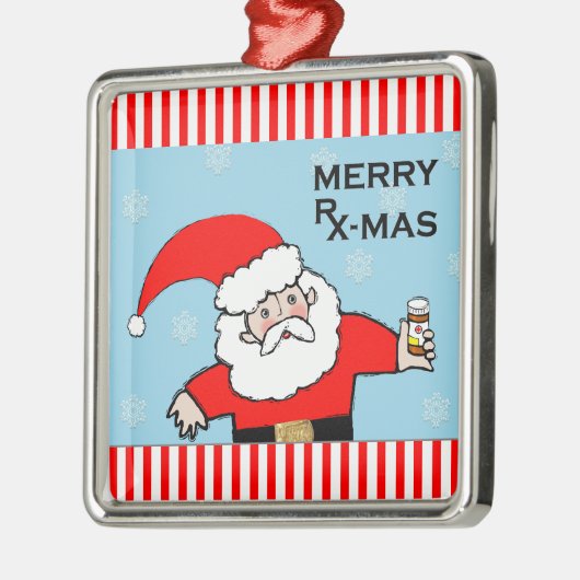 医療休暇のギフト メタルオーナメント (左)