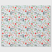 医療休暇ギフト ラッピングペーパー (フラット)