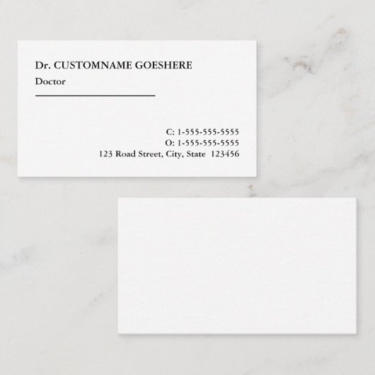 医療伝統的プロフェッショナル名刺 名刺 (正面/裏面)