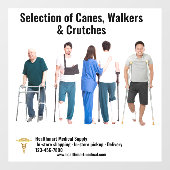 医療供カスタマイズ給キャネズウォーカーズ松葉杖 ウィンドウサイン (シート)