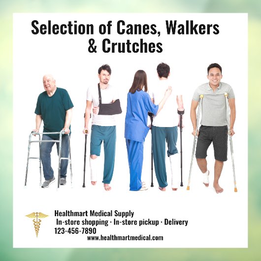 医療供カスタマイズ給キャネズウォーカーズ松葉杖 ウィンドウサイン (シート3)