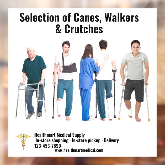 医療供カスタマイズ給キャネズウォーカーズ松葉杖 ウィンドウサイン (シート2)