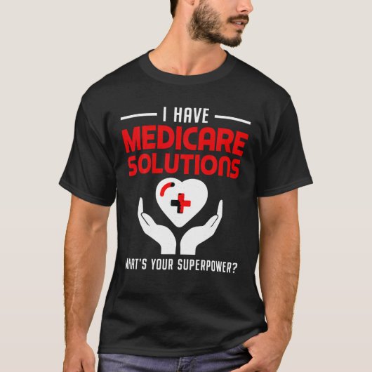 医療保険おもしろい代理店ブローカーMedicare Solu Tシャツ (正面)