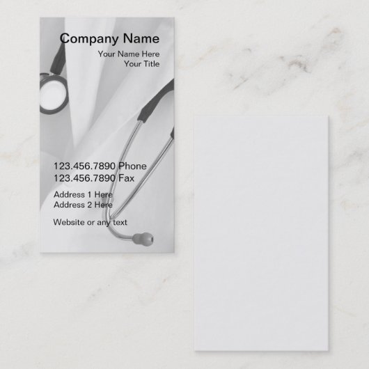 医療保険のテーマ 名刺 (正面/裏面)