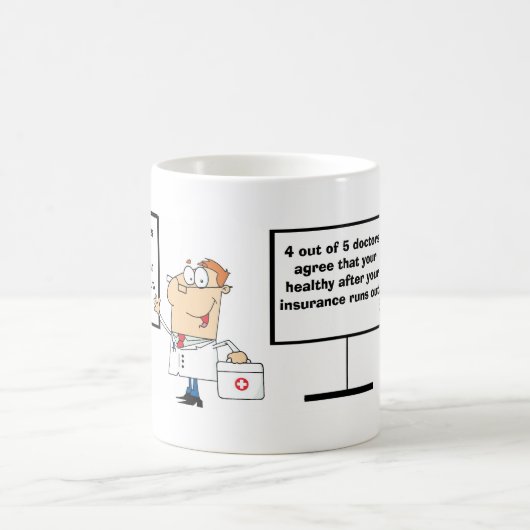 医療保険の皮肉 コーヒーマグカップ (中央)