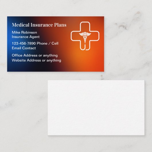 医療保険カラフル名刺 名刺 (正面/裏面)