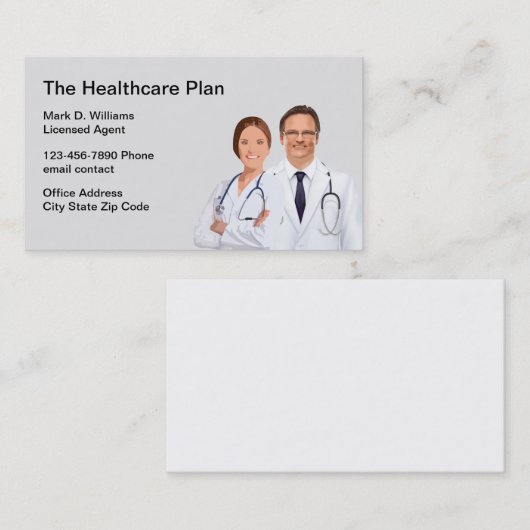 医療保険仲立人名刺 名刺 (正面/裏面)