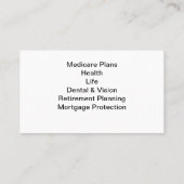 医療保険及び医療保険担当者 名刺 (裏面)