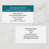 医療保険及び医療保険担当者 名刺 (正面/裏面)