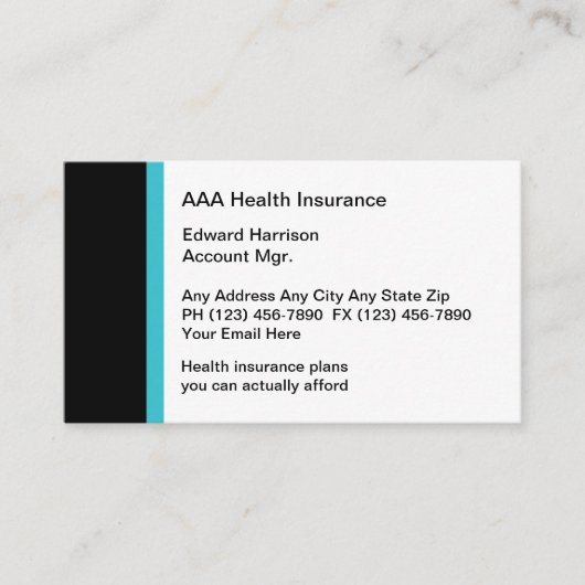 医療保険業務用カード 名刺 (正面)