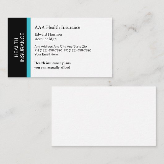 医療保険業務用カード 名刺 (正面/裏面)