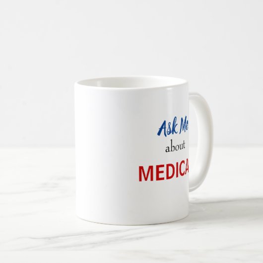 医療保障のマグについて私に尋ねて下さい コーヒーマグカップ (正面右)