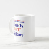 医療保障を離れた手 コーヒーマグカップ (正面左)