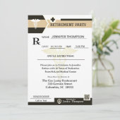 医療処方箋パッド退職招待状 招待状 (スタンド正面)