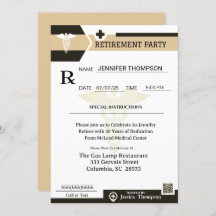 医療処方箋パッド退職招待状