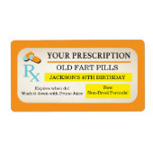 医療処方箋ラベル旧ファルト党の好意 ラベル (正面)