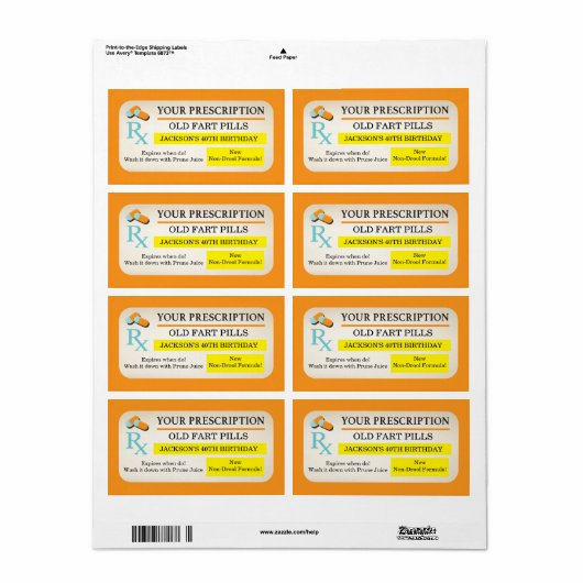 医療処方箋ラベル旧ファルト党の好意 ラベル (フルシート)