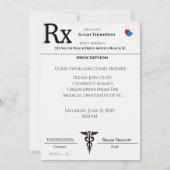 医療処方箋用ノート 卒業招待状 招待状 (正面)
