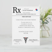 医療処方箋用ノート 卒業招待状 招待状 (スタンド正面)