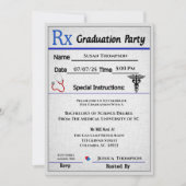 医療処方箋用紙 卒業招待状 招待状 (正面)