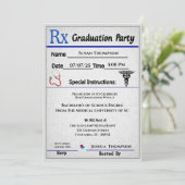医療処方箋用紙 卒業招待状 招待状 (スタンド正面)