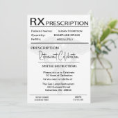 医療処方箋用紙 引退パーティー 招待状 (スタンド正面)