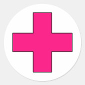 医療分野横断医療生活救のガードシンボル ラウンドシール (正面)