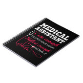 医療助手かわいいナースストップハート男性女性 ノートブック (左側)