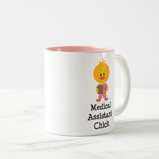 医療助手のひよこのマグ ツートーンマグカップ (正面右)