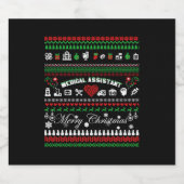 医療助手のクリスマスシャツ スパークリングワインラベル (シングルラベル)