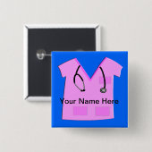 医療助手の名前入りの記章はカスタマイズ可能ピンで止めます 缶バッジ (正面&裏面)