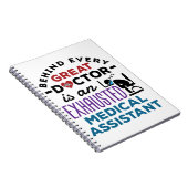 医療助手の疲れ果てたおもしろい感謝 ノートブック (右側)