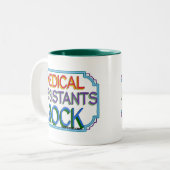 医療助手の石 ツートーンマグカップ (正面左)