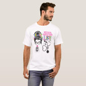 医療助手の聴診器の絞り染めメッシーブンヌ Tシャツ (正面フル)