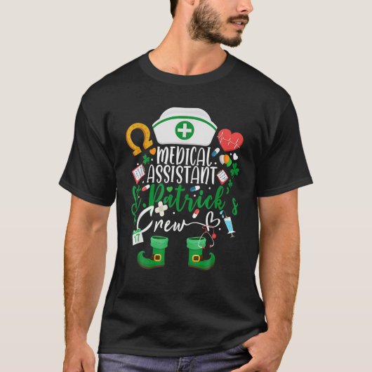 医療助手セントパトリックの日ナースクルー Tシャツ (正面)