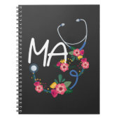 医療助手聴診器フローラリース ノートブック (正面)