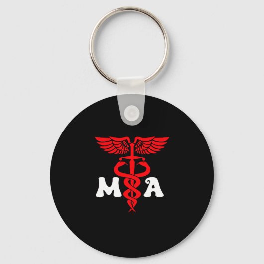 医療助手 MA CMA 看護 医師助手 キーホルダー (正面)
