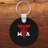 医療助手 MA CMA 看護 医師助手 キーホルダー (正面)