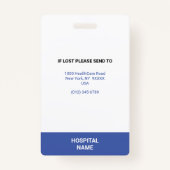 医療医ナース保気に健バーコード バッジ (裏面)