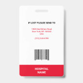 医療医ナース緊急医気に療赤 バッジ (裏面)