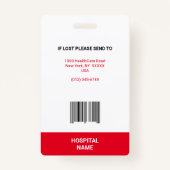 医療医ナース緊急医気に療赤 バッジ (裏面)