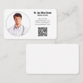 医療医モダン者の写真QRコード最小主義👩 名刺 (正面/裏面)