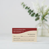 医療医局のアポイントメントカード 予約カード (スタンド正面)
