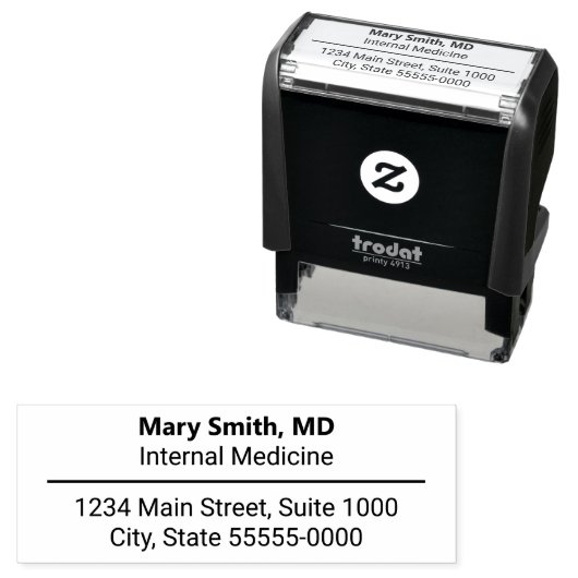 医療医師名専門分野/タイトル差出人住所 セルフインキングスタンプ (インサイチュ)