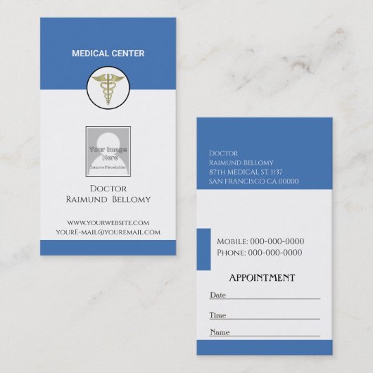 医療医師用名刺 名刺 (正面/裏面)