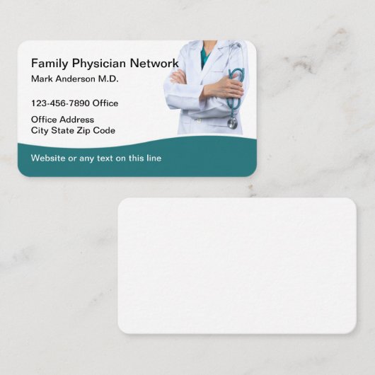 医療医療モダン名刺 名刺 (正面/裏面)