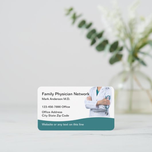 医療医療モダン名刺 名刺 (スタンド正面)